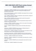 MIS 3320 BAYLOR Final review Actual  Exam 2024&sol;2025