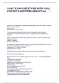 SVMO EXAM QUESTIONS WITH 100&percnt; CORRECT ANSWERS GRADED A&plus;