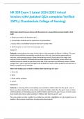 NR 328 Exam 1 Latest 2024/2025 Actual Version with Updated Q&A with rationale complete/Verified 100%;( Chamberlain College of Nursing)