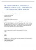 NR 328 Exam 2 Practice Questions and Answers Latest 2024/2025 Solved &Verified 100%;- Chamberlain College of Nursing