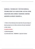 SURGICAL TECHNOLOGY FOR THE SURGICAL  TECHNOLOGIST (CH 13)2024 EXAM |ACTUAL EXAM  QUESTIONS AND CORRECT ANSWERS |VERIFIED  ANSWERS |ALREADY GRADED A+