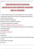 ARM 400 PRACTICE EXAM 250 QUESTIONS AND VERIFIED ANSWERS 2024. A+ GRADED.