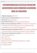 PATHFINDER HLZ ACTUAL EXAM 300 QUESTIONS AND VERIFIED ANSWERS 2024. A+ GRADED