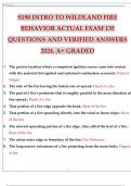 S190 INTRO TO WILDLAND FIRE BEHAVIOR ACTUAL EXAM 135 QUESTIONS AND VERIFIED ANSWERS 2024. A+ GRADED