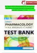 Test Bank For Lehne's Pharmacology for Nursing Care 10th Edition ,Complete Test Bank PDF UPDATED 2024 ISBN:9780323610353
