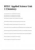 BTEC Applied Science Unit 1 Chemistry (2024/2025 Graded)