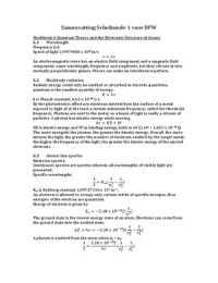 Summary for examination Chemistry 1