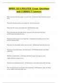 HPHY 323 Bundled Exam Questions Package with Correct Answers