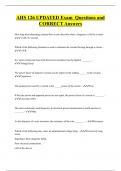 AHS 126 UPDATED Exam Questions and  CORRECT Answers