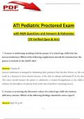 2024 Pediatric ATI Proctored Exam Expected 2023 NGN Questions and Answers & Rationales (100% Verified by Expert)