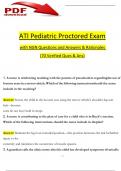 2024 ATI Pediatric Proctored Exam Expected 2023 NGN Questions and Answers & Rationales (100% Verified by Expert)