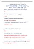 AHIT PROPERTY AND BUILDING INSPECTION MODULE 1 EXAM 2024&sol;ACTUAL EXAM&sol;LATEST UPDATE 2024-2025