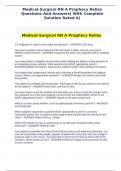 Medical-Surgical RN A Prophecy Relias Questions And Answers( With Complete Solution Rated A)