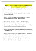 Cigna Products and Benefits Overview Questions and Answers 100&percnt; Correct