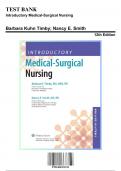 Test Bank for Introductory Medical-Surgical Nursing, 12th Edition by Timby Smith, 9781496351333, Covering Chapters 1-72 | Includes Rationales