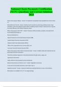 National Check Payments Certification &lpar;NCP&rpar; &vert; Questions and Correct Solutions 2024