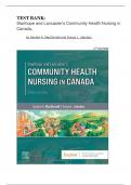 Test Bank - Stanhope and Lancaster's Community Health Nursing in Canada 4th Edition (  Sandra A. MacDonald,2021) All Chapters|| Chapter 1-18 