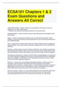 ECSA101 Chapters 1 & 2 Exam Questions and Answers All Correct