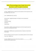 Galen Pharmacology exam Study Terms and Questions with Complete Solutions