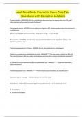 Local Anesthesia Prometric Exam Prep Test &vert;Questions with Complete Solutions