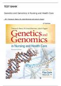 Test Bank - Genetics and Genomics in Nursing and Health Care, 2nd Edition (Beery, 2019), Chapter 1-20 | Latest Edition