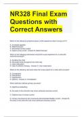 NR328 Final Exam Questions with Correct Answers
