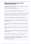 MSP EXAM BUNDLE QUESTIONS & ANSWERS 100&percnt; CORRECT&excl;&excl; &lpar;GRADED A&rpar;