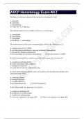 ASCP Hematology Exam-MLT