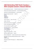 ABC Bartending TEST North Carolina &vert; With complete solution &vert; Newest 2024-25