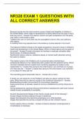 NR328 EXAM 1 QUESTIONS WITH ALL CORRECT ANSWERS