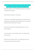 ACS Organic Chemistry Exam with Questions and 100&percnt; Correct Answers&sol; Graded A&plus;
