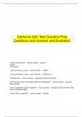    California QAL Test Question Prep Questions and Answers well illustrated.