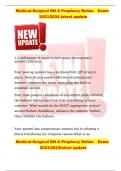 Medical-Surgical RN A Prophecy Relias&Tab;Exam 2023&sol;2024 latest update 