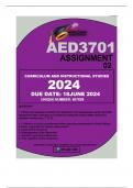 AED3701 ASSIGNMENT 2 DUE 18 JUNE2024 QUESTION 1 1.1 Read each question carefully and select the most appropriate answer from the  options provided. Indicate your choice by writing the correct letter next to the  question number (e.g., 1.11 a).  1.1.1 What