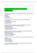 STRASINGER Study Questions COMPLETE with correct Answers (Graded A)