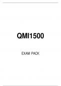 QMI1500 ELEMENTARY QUANTITATIVE METHODS EXAM PACK 2024 A+
