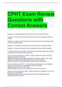 CPHT Exam Review Questions with Correct Answers 