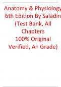 Test Bank For Anatomy & Physiology 6th Edition Saladin