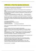 LETRS Units 1&ndash;4 Post-Test &ndash; Questions and Answers