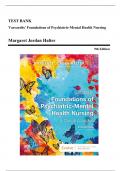 Test Bank For Varcarolis' Foundations of Psychiatric-Mental Health Nursing 9th Edition By Margaret Halter 9780323697071 Chapter 1-36 Complete Guide.