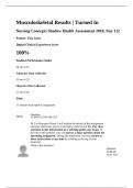 NUR 112  Musculoskeletal Shadow:Nursing Concepts  Health Assessment