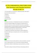 ATI PN FUNDAMENTAL PROCTORED EXAM 2024 Questions with Detailed Solutions/ Already Grade A+