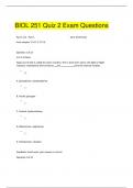 BIOL 251 Quiz 2 Exam Questions WALDEN