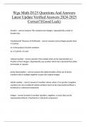Wgu Math D125 Questions And Answers Latest Update Verified Answers 2024-2025 Correct&excl;&excl;&lpar;Good Luck&rpar;