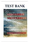 Test Bank For Sensation & Perception by E. Bruce Goldstein 9th Edition||ISBN 978-1133958475||All Chapters||Complete Guide A+