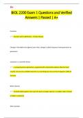 BIOL 2200 Exam 1 Questions and Verified  Answers &vert; Passed &vert; A&plus;