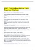 CPHT Practice Examination 2 with Complete Solutions 
