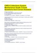 CWEA Collections System Maintenance Grade 3 Exam Questions And Correct Answers