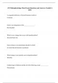 ATI Pathophysiology Final Exam Questions and Answers Graded A 2024