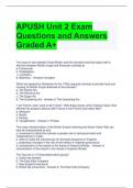 APUSH Unit 2 Exam Questions and Answers Graded A+